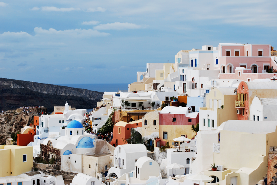 Santorin dans les Cyclades en Grèce Santorin dans les Cyclades en Grèce