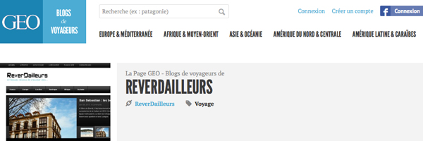 Communauté de blogueurs voyageurs GEO