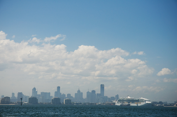 Melbourne vu de Hobsons bay