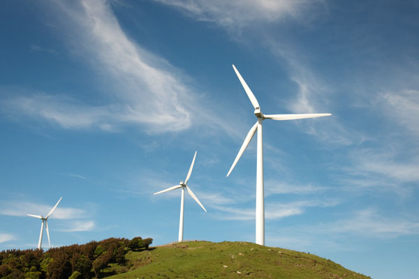 Passer au milieu des éoliennes Nouvelle Zélande