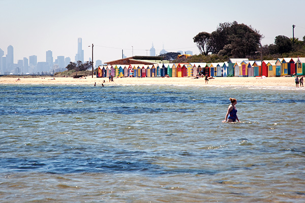 Brighton beach à Melbourne