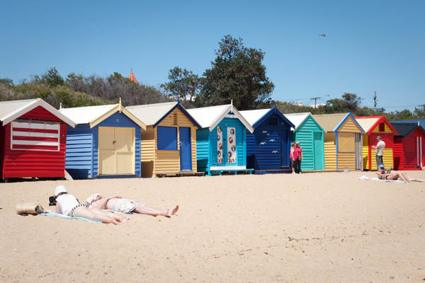Les maisons colorées de Brighton Beach à Melbourne