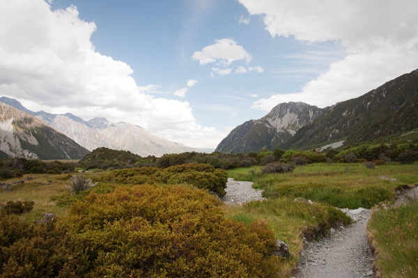 En randonnée pour Mont Cook