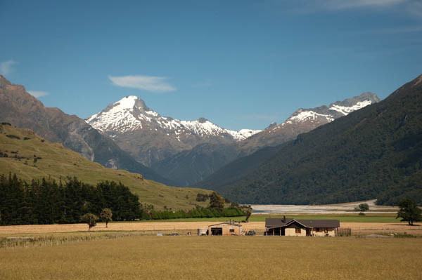 Une ferme au milieu de la Nouvelle-Zélande région de wanaka