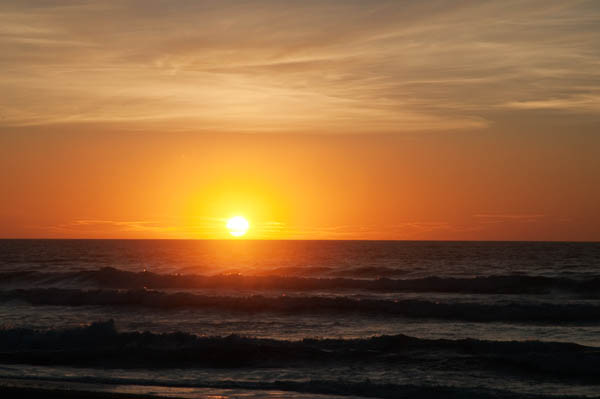 Coucher du soleil en Nouvelle-Zélande