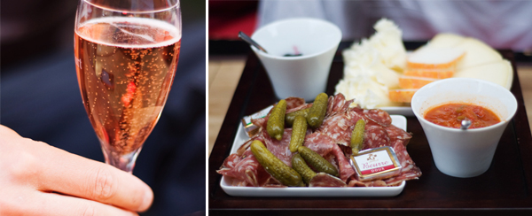 Cocktail et planche de charcuterie pour l'apéro