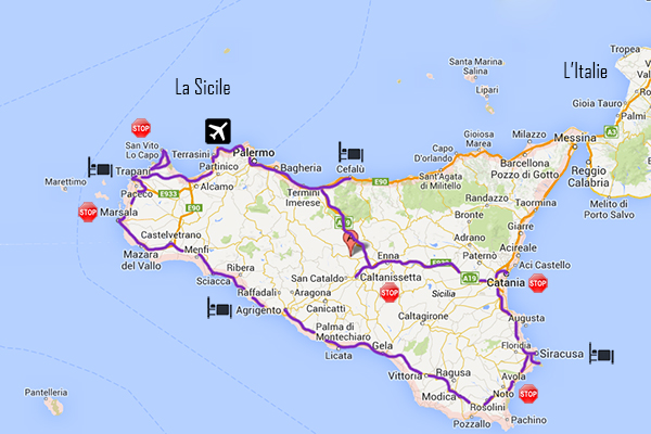 Itinéraire road trip en Sicile Itinéraire road trip en Sicile