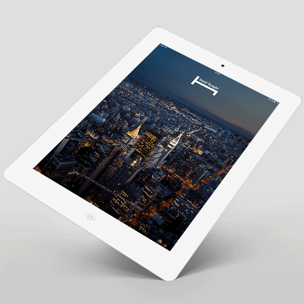 Hotel Tonight application iPad