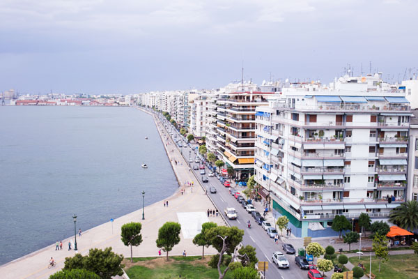 Vue sur la baie de Thessalonique