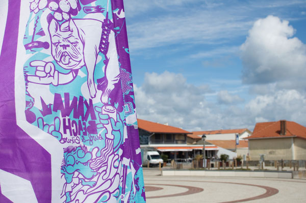 Place de l'Océan à Biscarosse dans les Landes