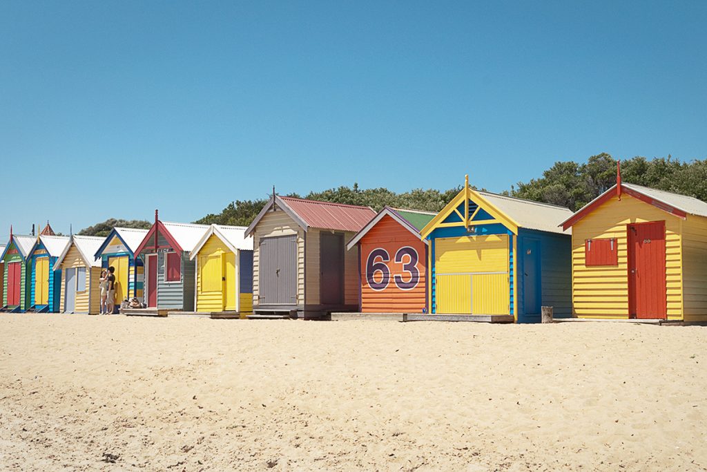 Les cabines de bain à Melbourne