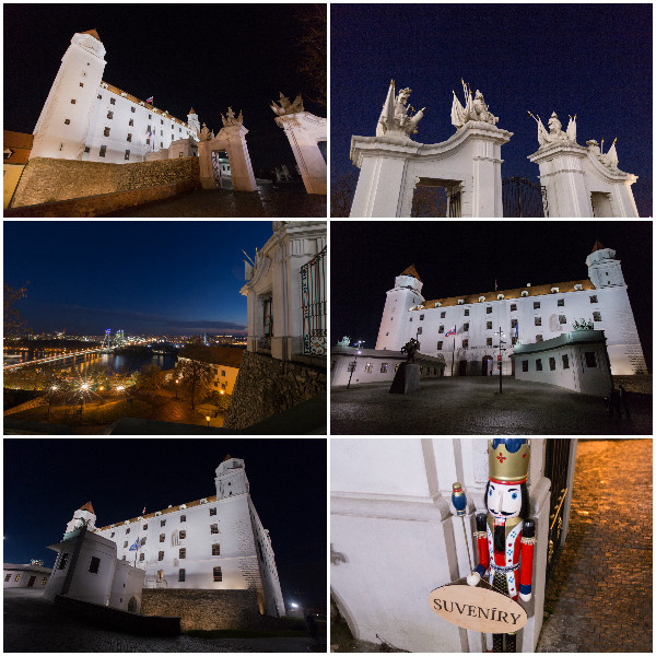 Chateau de Bratislava de nuit