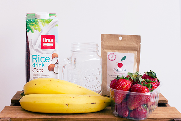 Smoothie banane-fraise