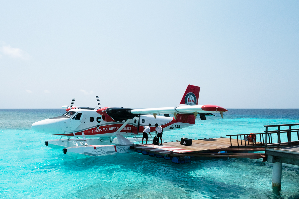 Dhigali Maldives en hydravion