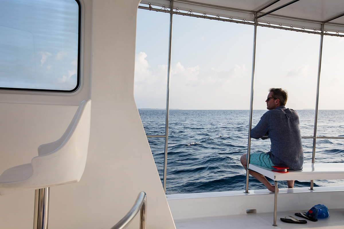Maldivian style sunset fishing Dhigali Maldives