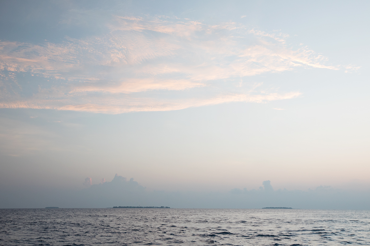 Maldivian style sunset fishing Dhigali Maldives