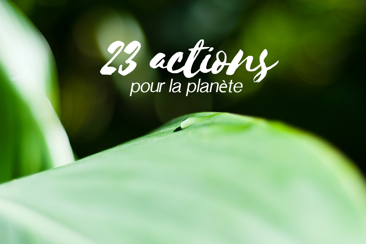 23 actions pour aider la planète Terre