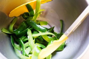 Epluchures de courgettes